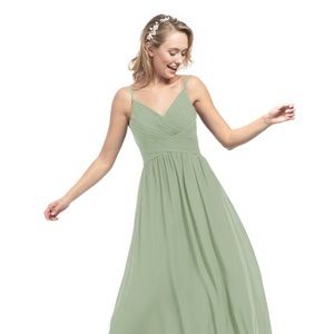 Azazie dusty sage dress Blake style